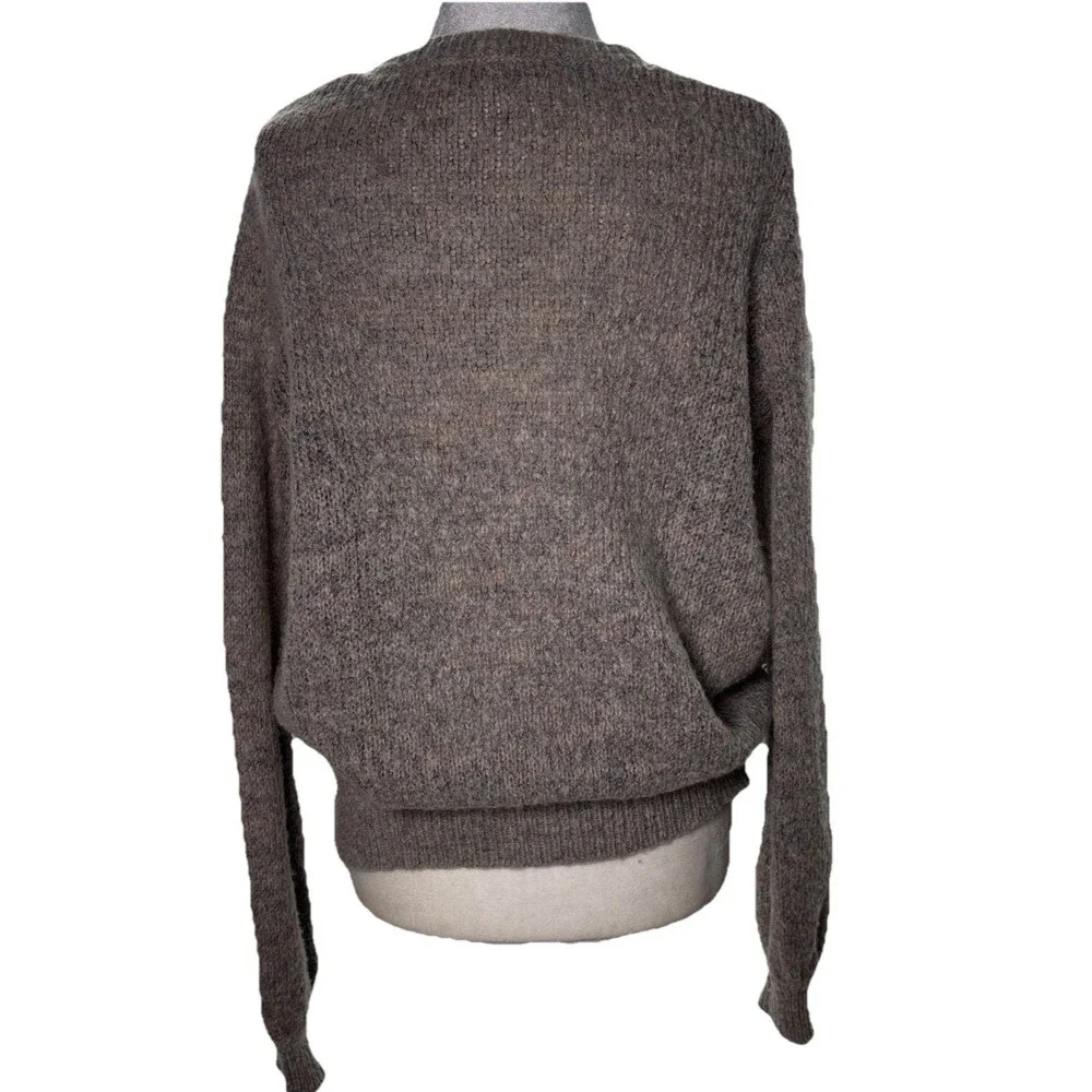 Free People Oversized Sweater Small Wool Blend Slouchy Wrap V-Neck Boho